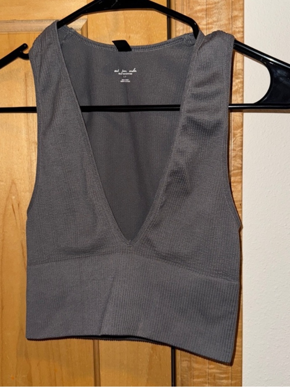 Urban Outfitters Ribbed V-Neck Crop Tank